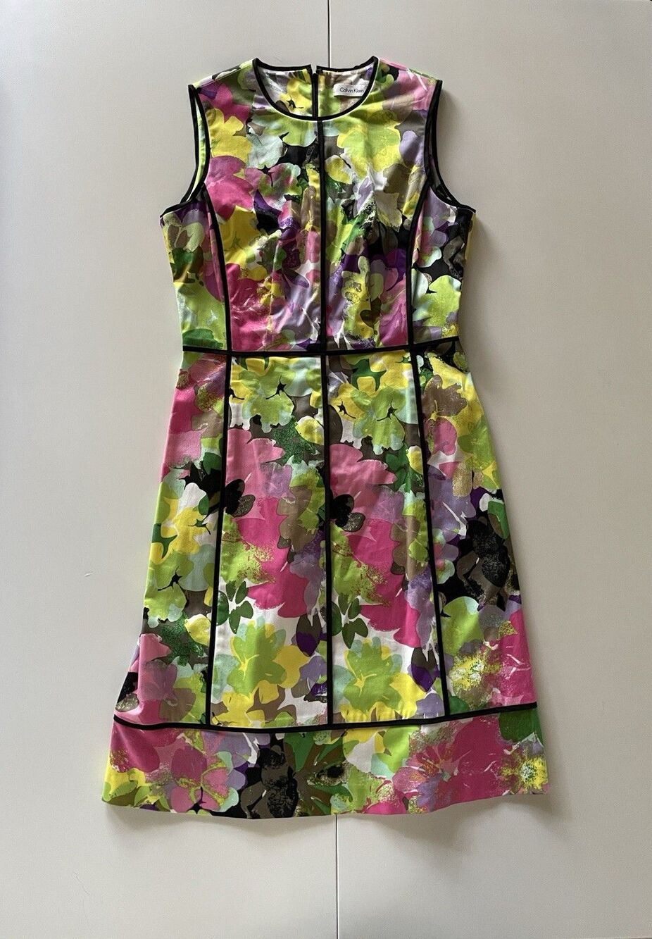 Calvin Klein Floral Sleeveless Sheath Dress Size 4